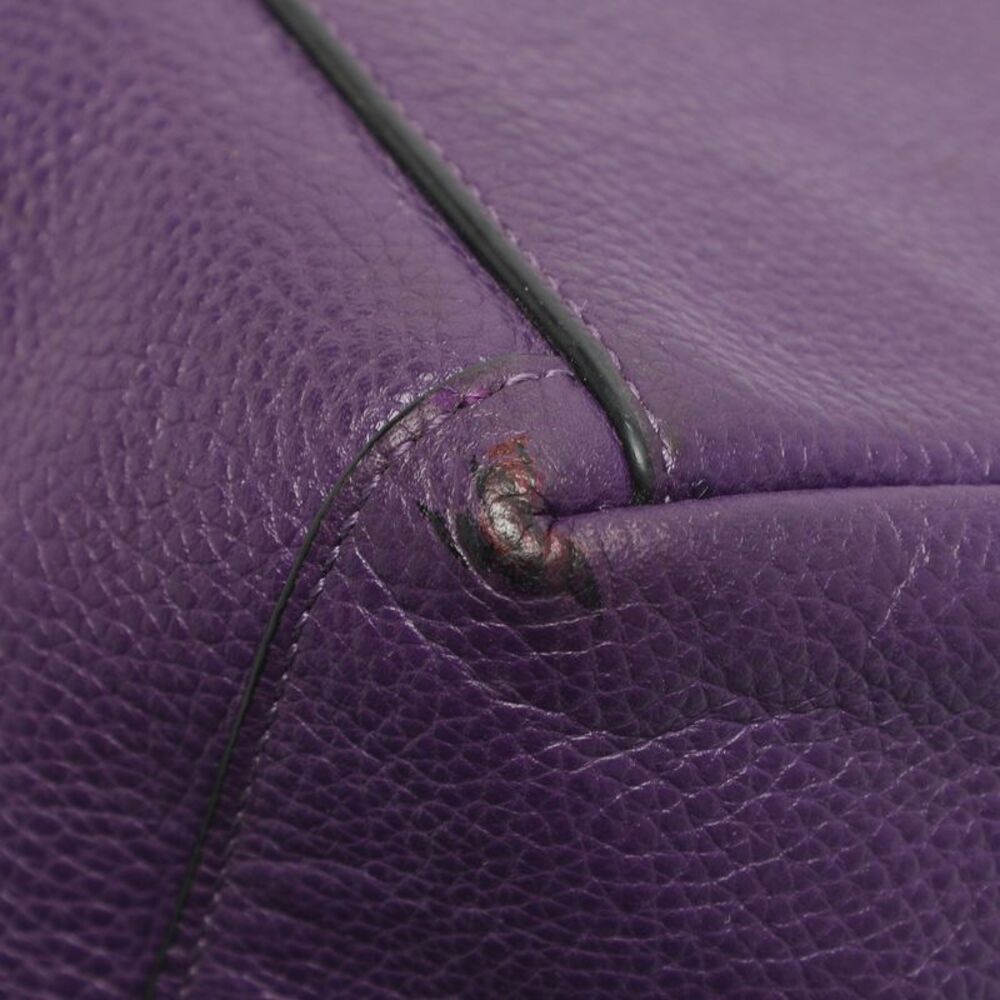 Coach Edie 28 Purple Leather Tote - Picture 7 of 7